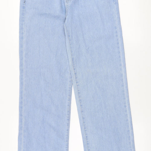 SheIn Womens Blue  Cotton Mom Jeans Size XS L30 in Regular Zip