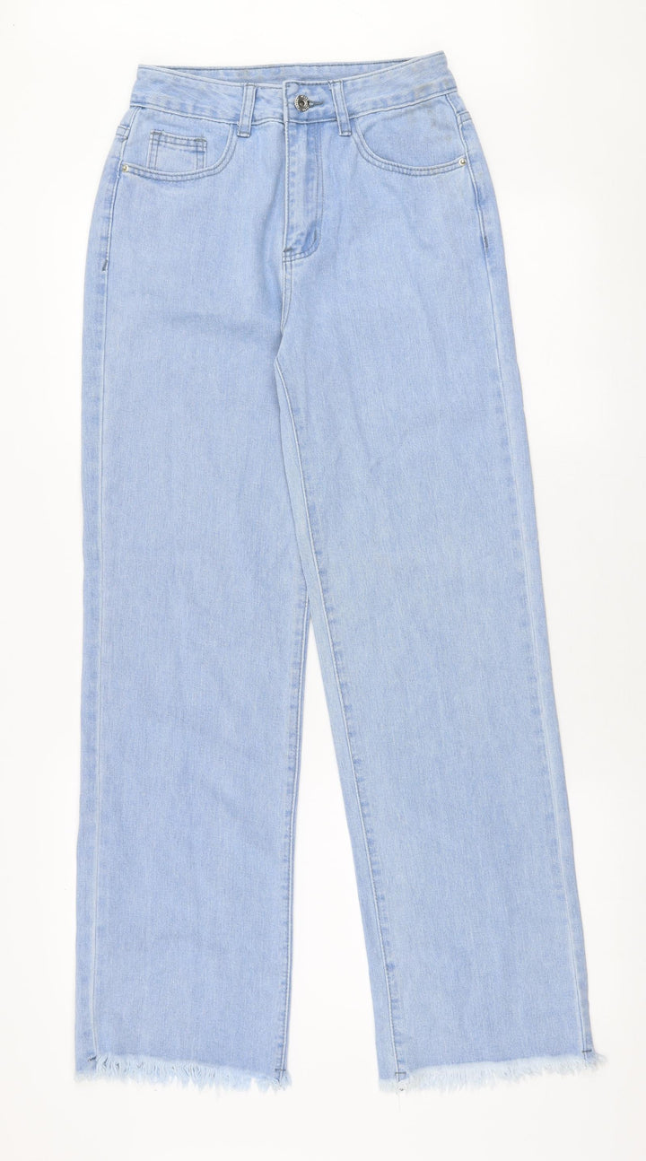 SheIn Womens Blue Cotton Mom Jeans Size XS L30 in Regular Zip