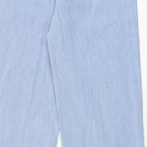 SheIn Womens Blue  Cotton Mom Jeans Size XS L30 in Regular Zip