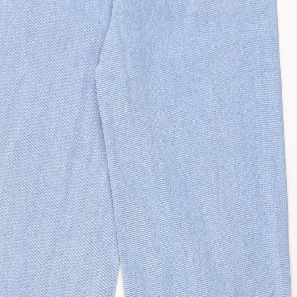 SheIn Womens Blue  Cotton Mom Jeans Size XS L30 in Regular Zip