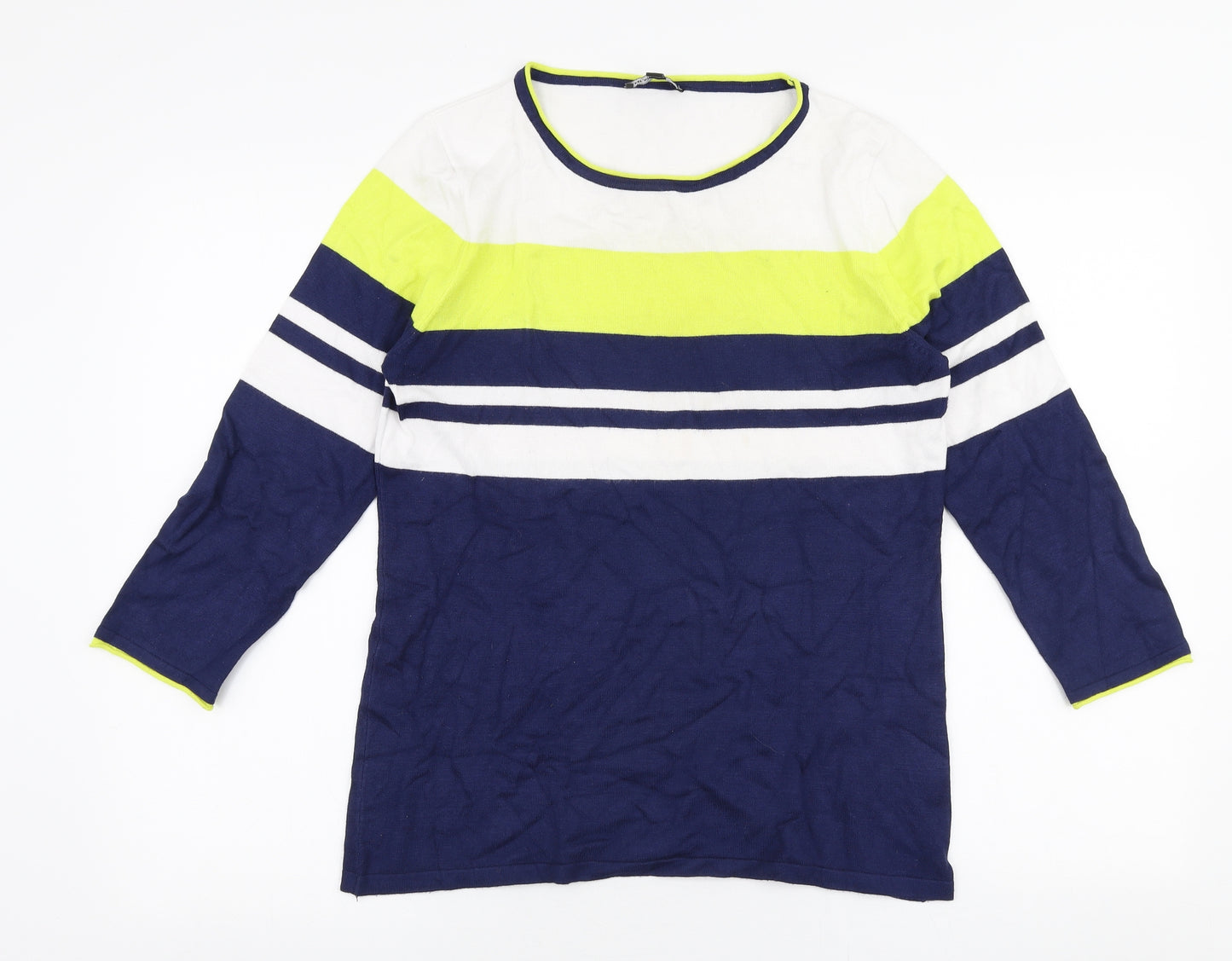 Marble Womens Multicoloured Round Neck  Viscose Pullover Jumper Size 8