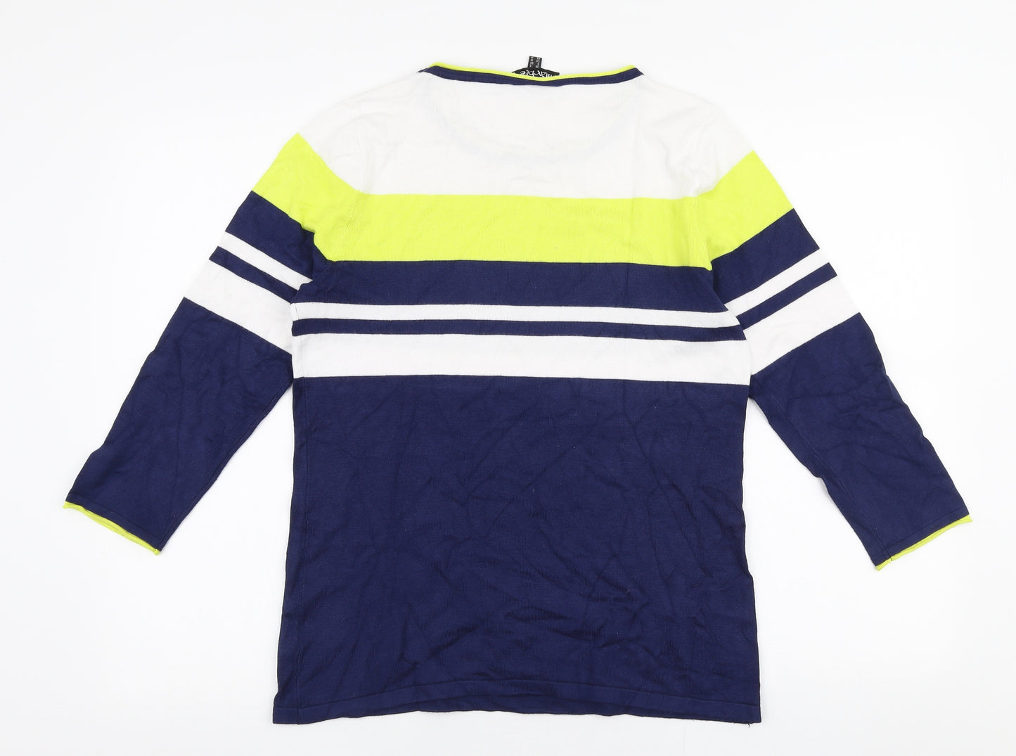 Marble Womens Multicoloured Round Neck  Viscose Pullover Jumper Size 8
