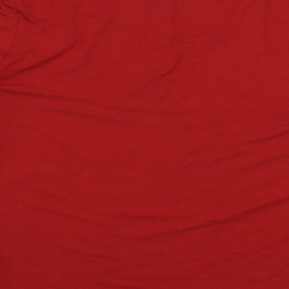 Olsen Womens Red  Viscose Jersey Blouse Size 18 Round Neck