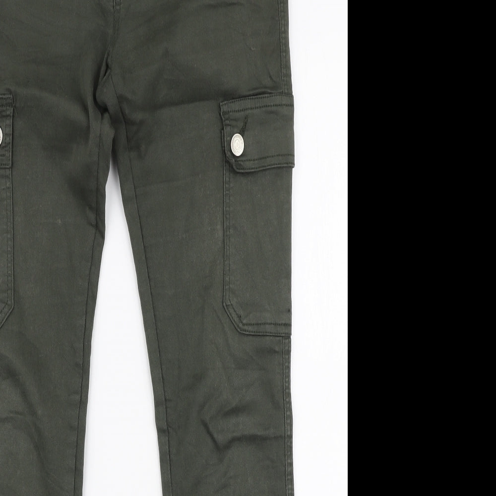 Miss RJ Womens Green  Cotton Skinny Jeans Size 8 L30 in Slim Zip