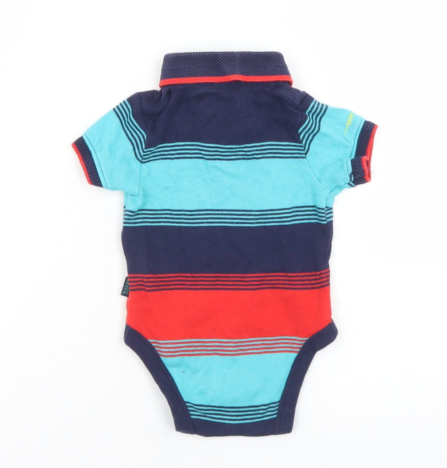 Ted Baker Boys Multicoloured Striped Cotton Babygrow One-Piece Size 3-6 Months  Snap