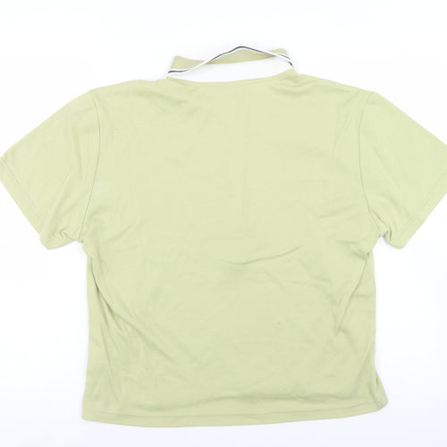 Cinch Womens Green  Polyester Basic Polo Size 12 Collared