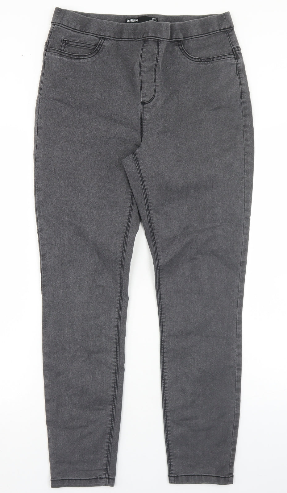 Dunnes Stores Womens Grey  Cotton Jegging Jeans Size 12 L27 in Regular