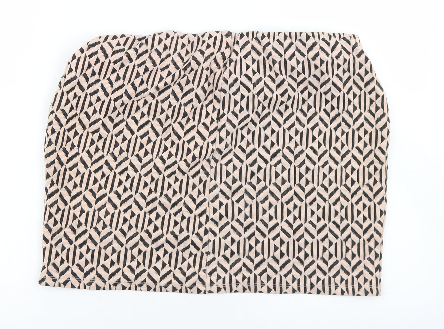 Atmosphere Womens Beige Geometric Cotton A-Line Skirt Size 16