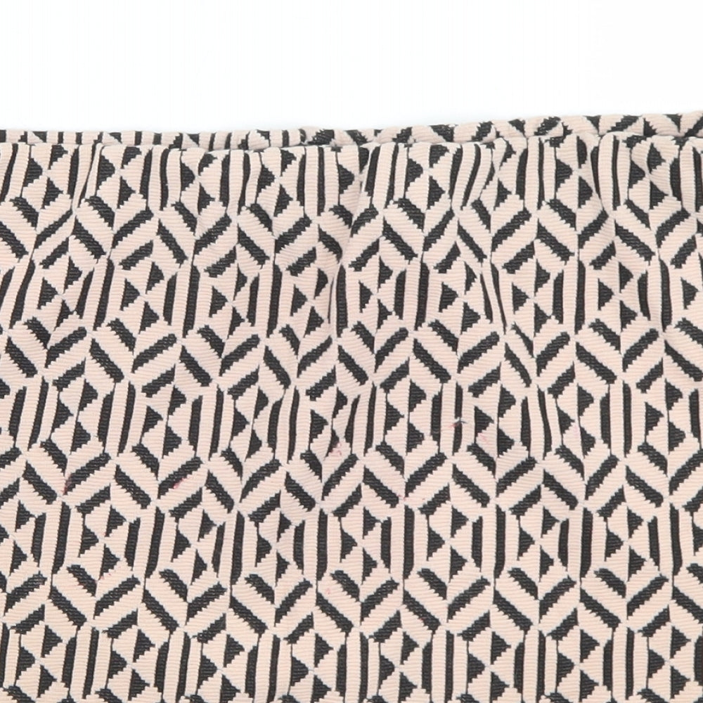 Atmosphere Womens Beige Geometric Cotton A-Line Skirt Size 16