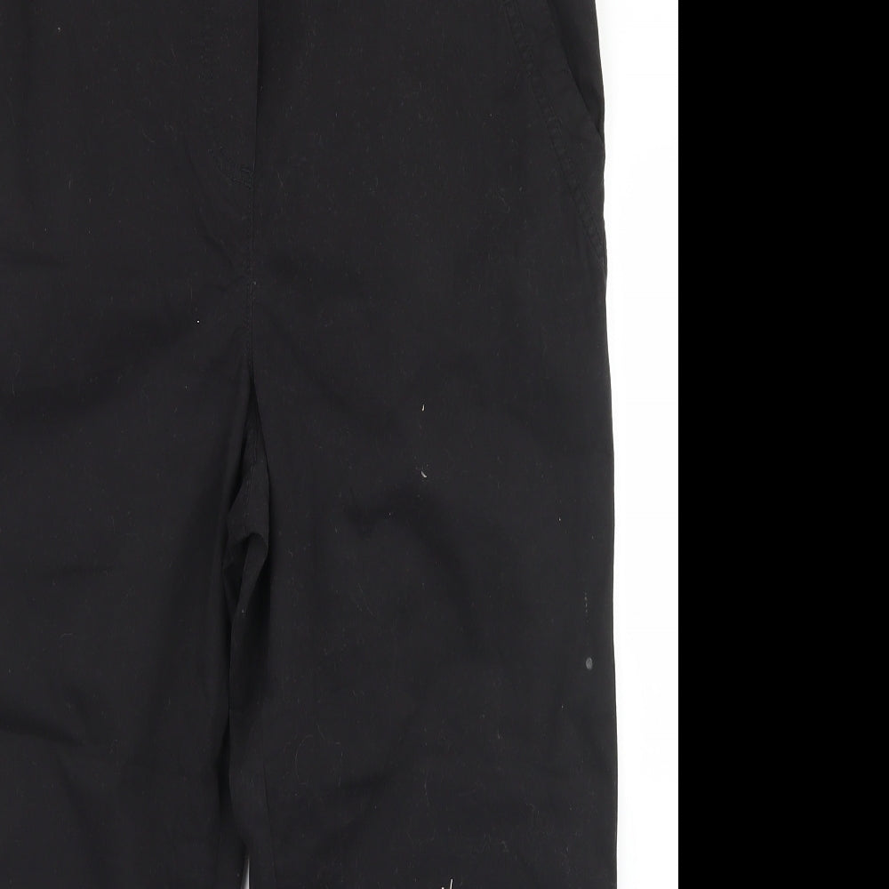 George Womens Black  Cotton Pedal Pusher Trousers Size 16 L23 in Regular Button