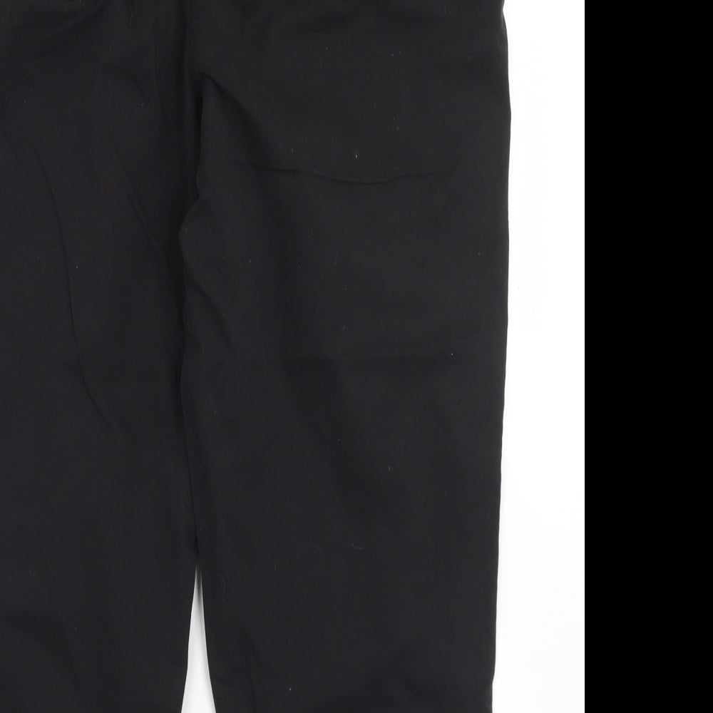 George Womens Black  Cotton Pedal Pusher Trousers Size 16 L23 in Regular Button