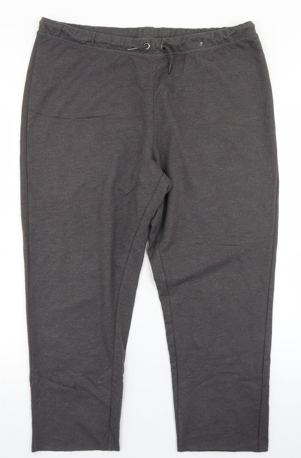 George Womens Grey  Cotton Jogger Trousers Size 16 L23 in Regular Drawstring - Short Leg