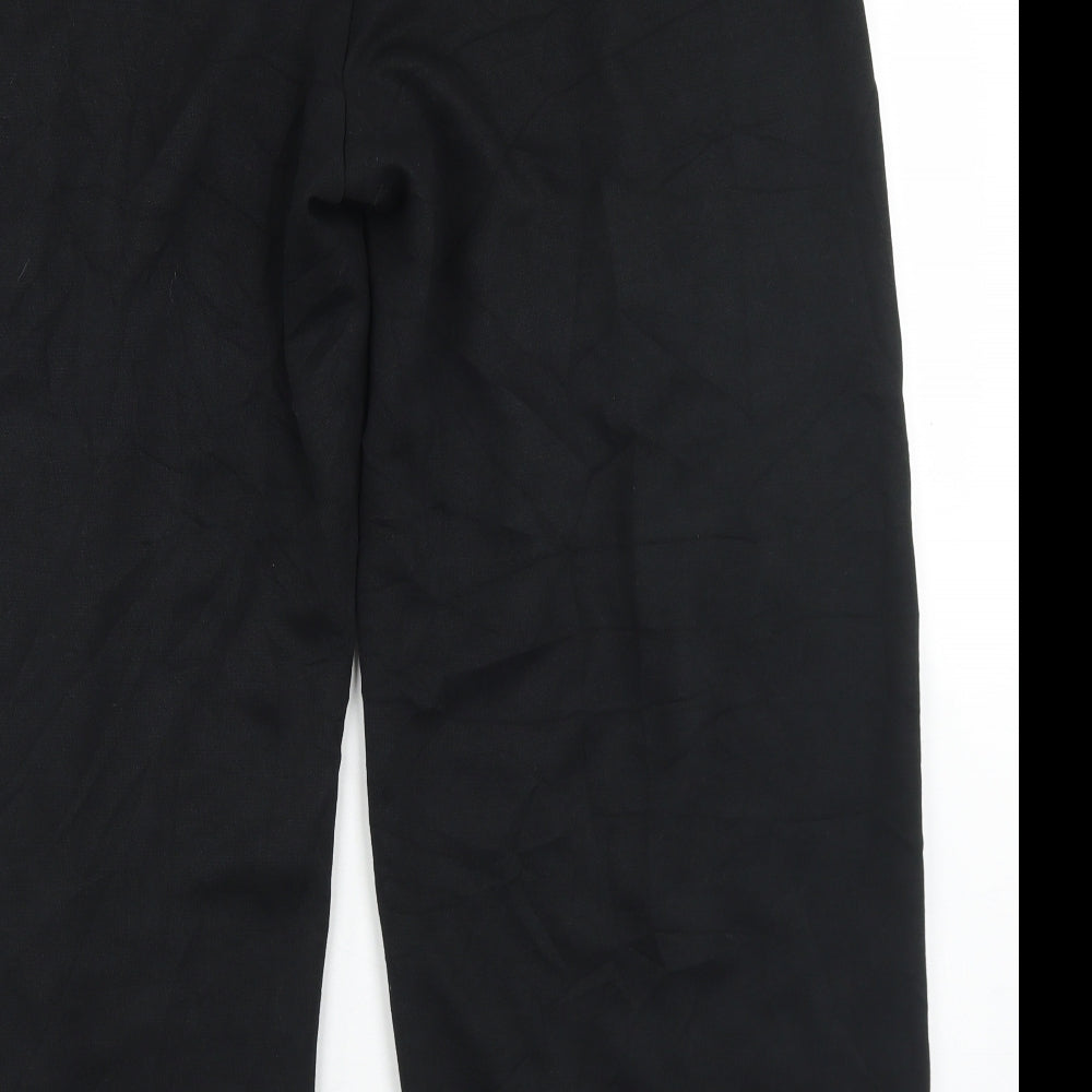 Marks and Spencer Womens Black  Polyester Trousers  Size 20 L26 in Regular