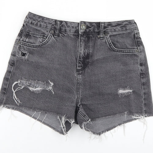 BDG Womens Grey  Cotton Hot Pants Shorts Size 28 in L3 in Regular Button