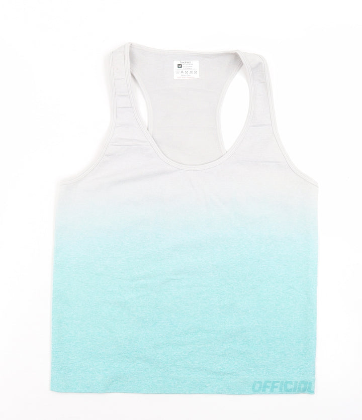 Boohoo Womens Grey Polyamide Basic Tank Size M Round Neck
