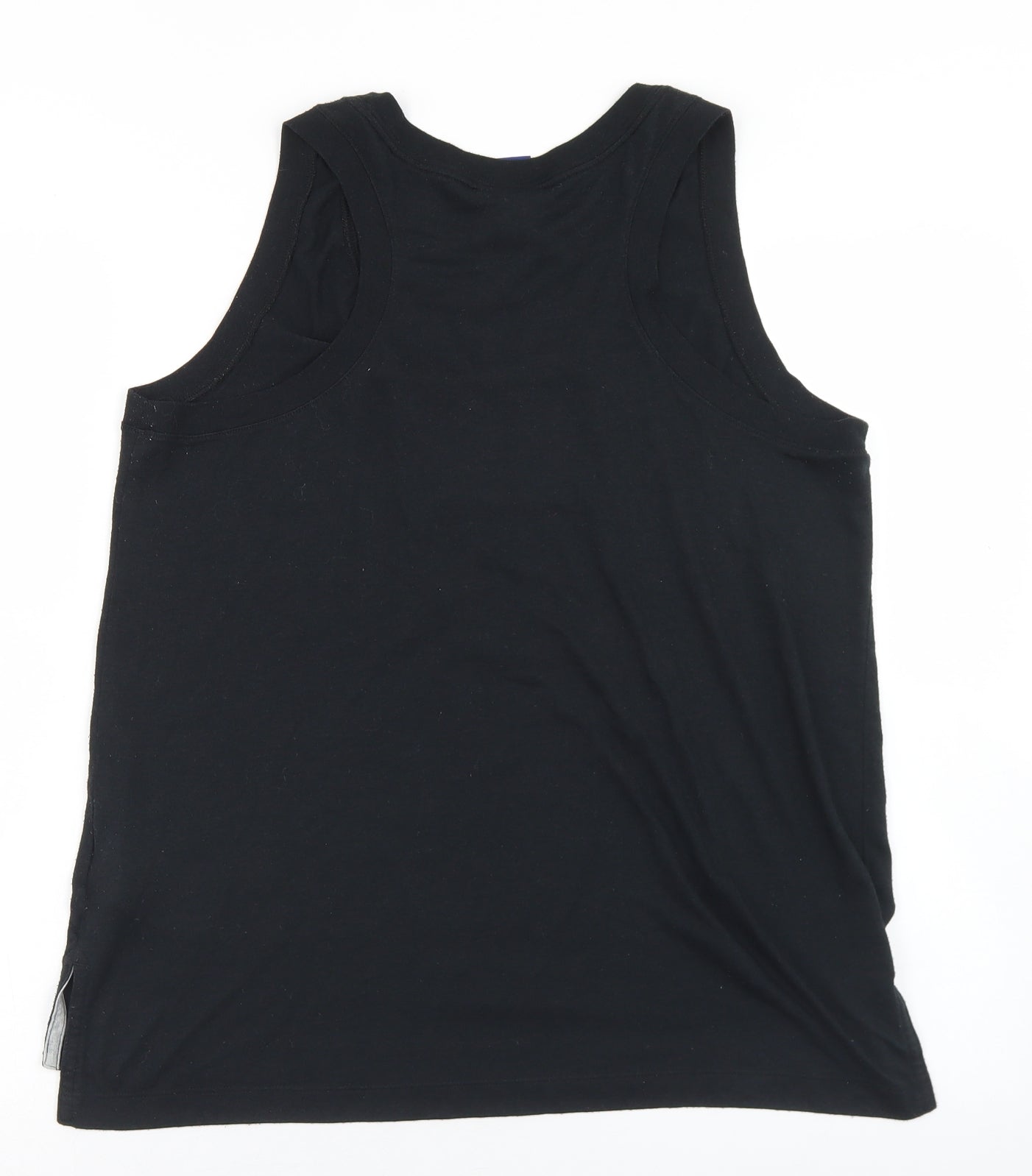 Nike Womens Black  Polyester Basic Tank Size L Round Neck
