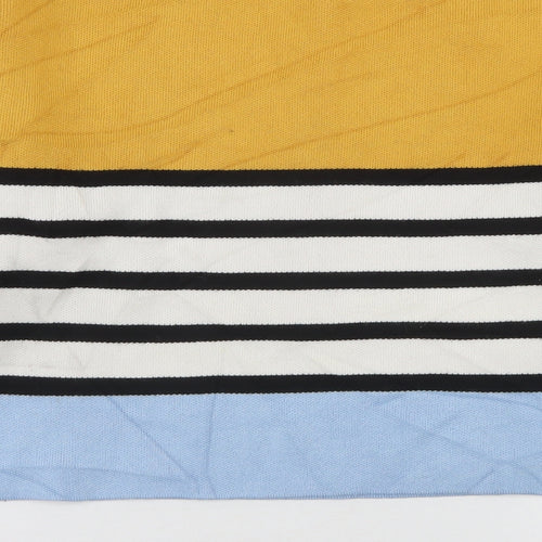 New Look Girls Multicoloured Crew Neck Striped Viscose Pullover Jumper Size 12-13 Years   - Cropped