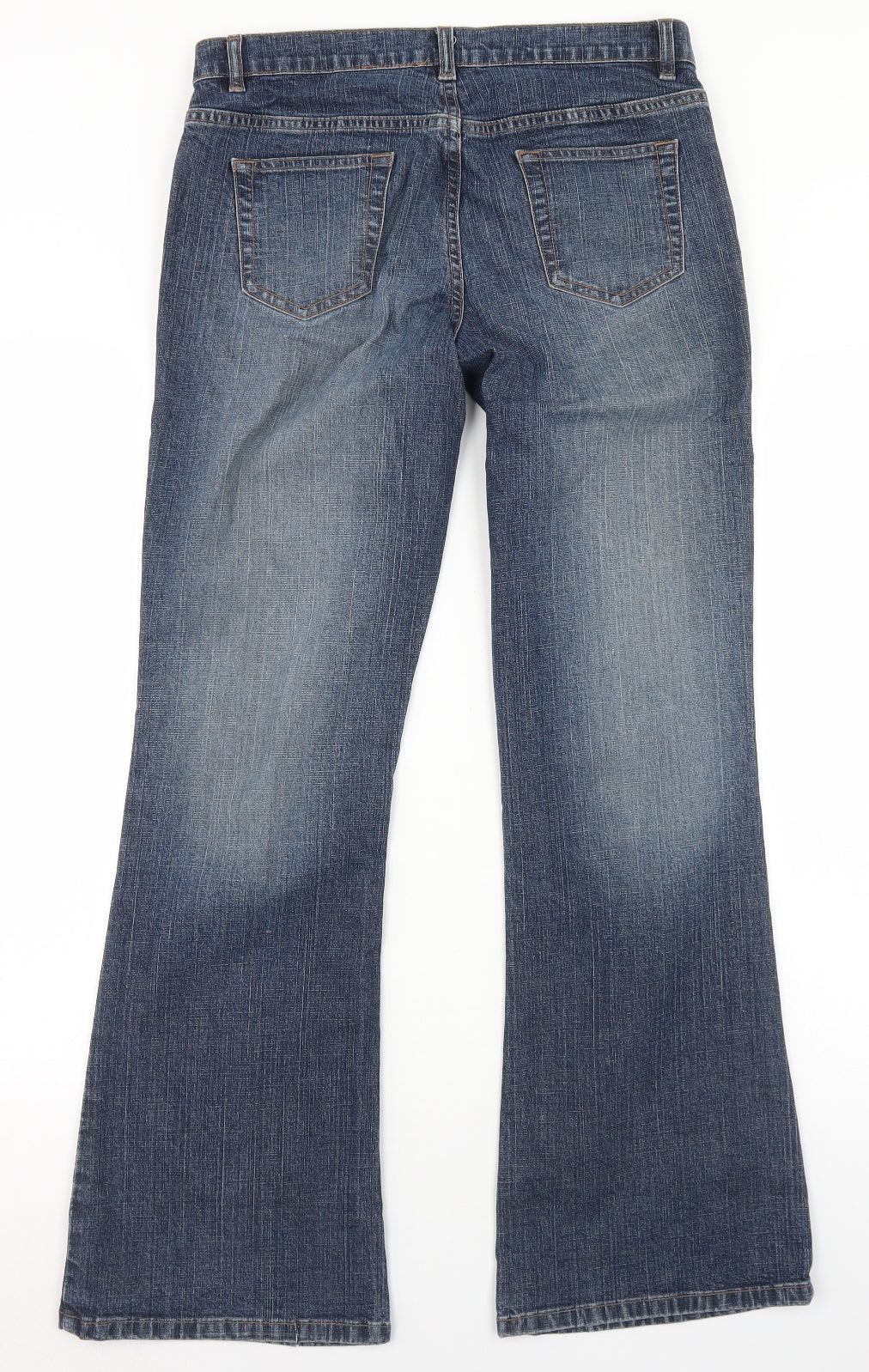 Monsoon Womens Blue  Cotton Bootcut Jeans Size 10 L29 in Regular Button