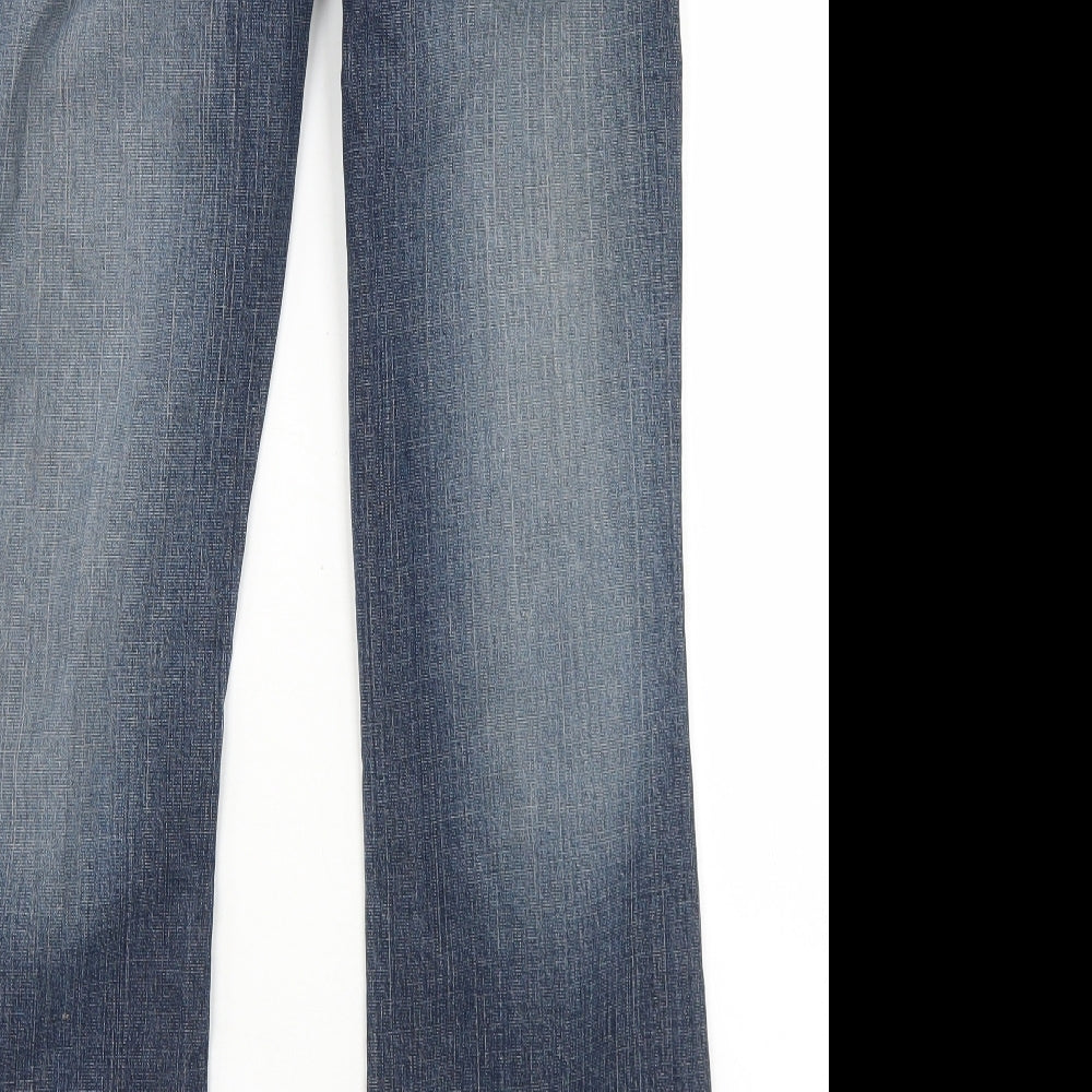 Monsoon Womens Blue  Cotton Bootcut Jeans Size 10 L29 in Regular Button