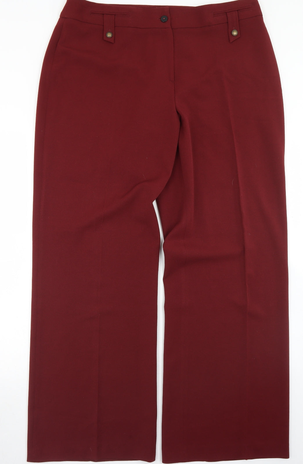 Avalon Womens Red  Polyester Dress Pants Trousers Size 18 L32 in Regular Hook & Eye