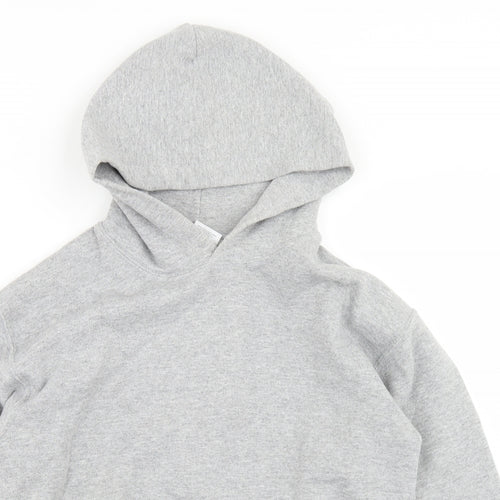 Gildan Boys Grey  Cotton Pullover Hoodie Size M