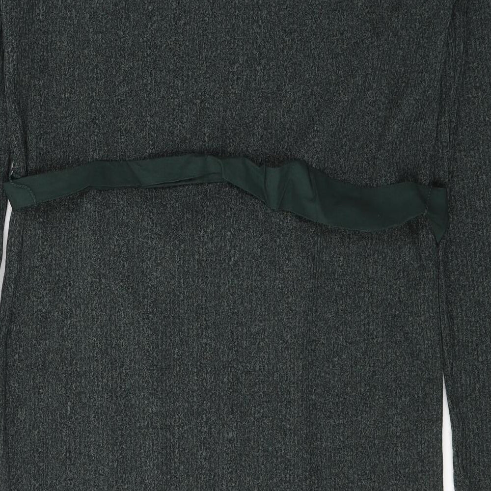 Zara Womens Green  Polyester Jacket Dress  Size M  Round Neck Pullover