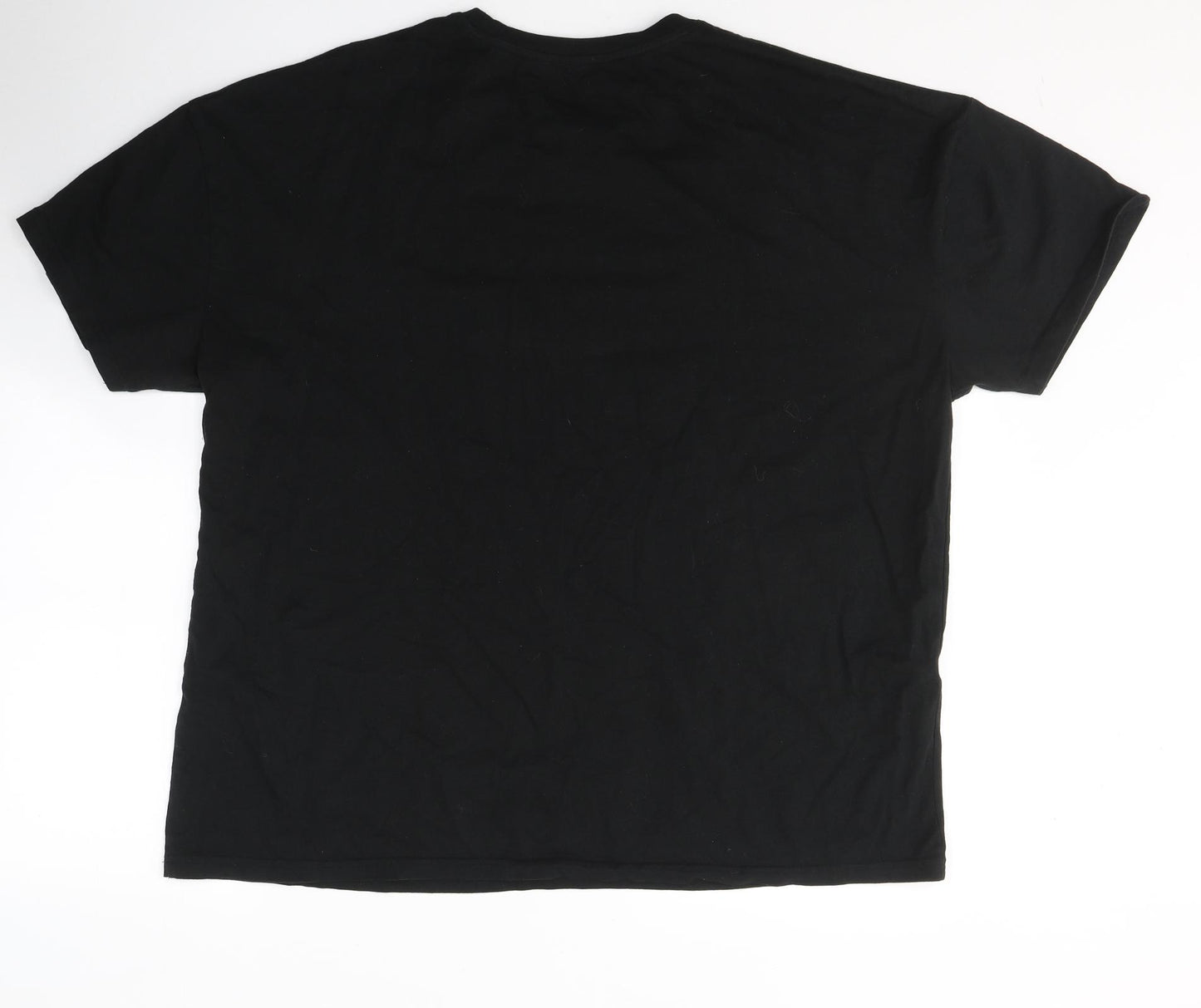 Primark Womens Black  Cotton Basic T-Shirt Size 12 Round Neck - Here for a great time