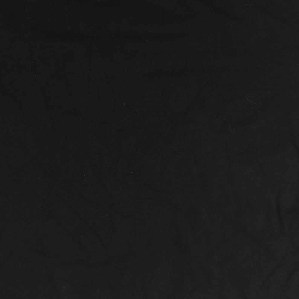 Primark Womens Black  Cotton Basic T-Shirt Size 12 Round Neck - Here for a great time