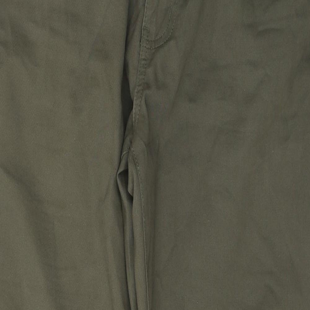 Dunnes Stores Mens Green  Cotton Straight Jeans Size 36 in L32 in Regular Button