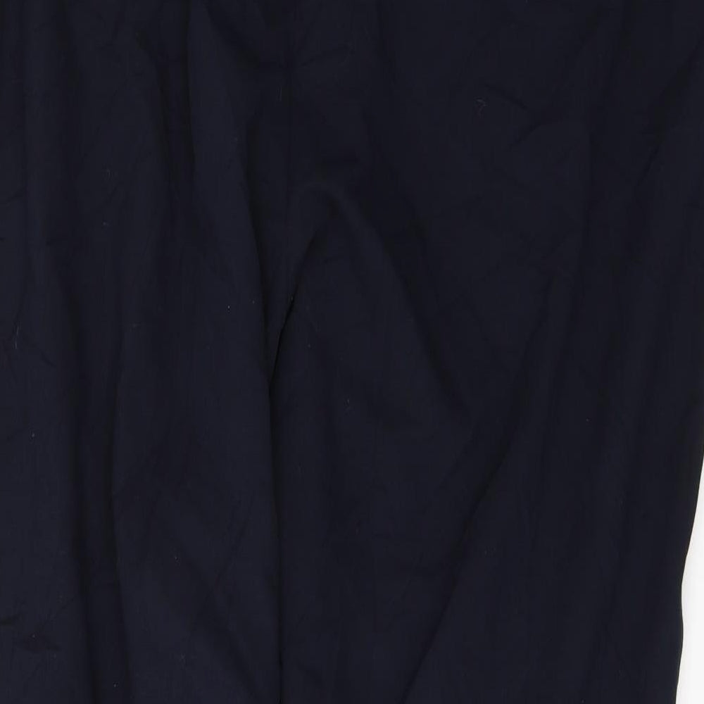 Marks and Spencer Womens Blue  Polyester Trousers  Size 20 L29 in Regular Button