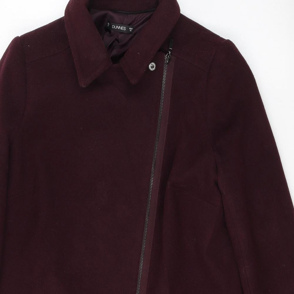 Dunnes Stores Womens Purple   Pea Coat Coat Size 14  Zip