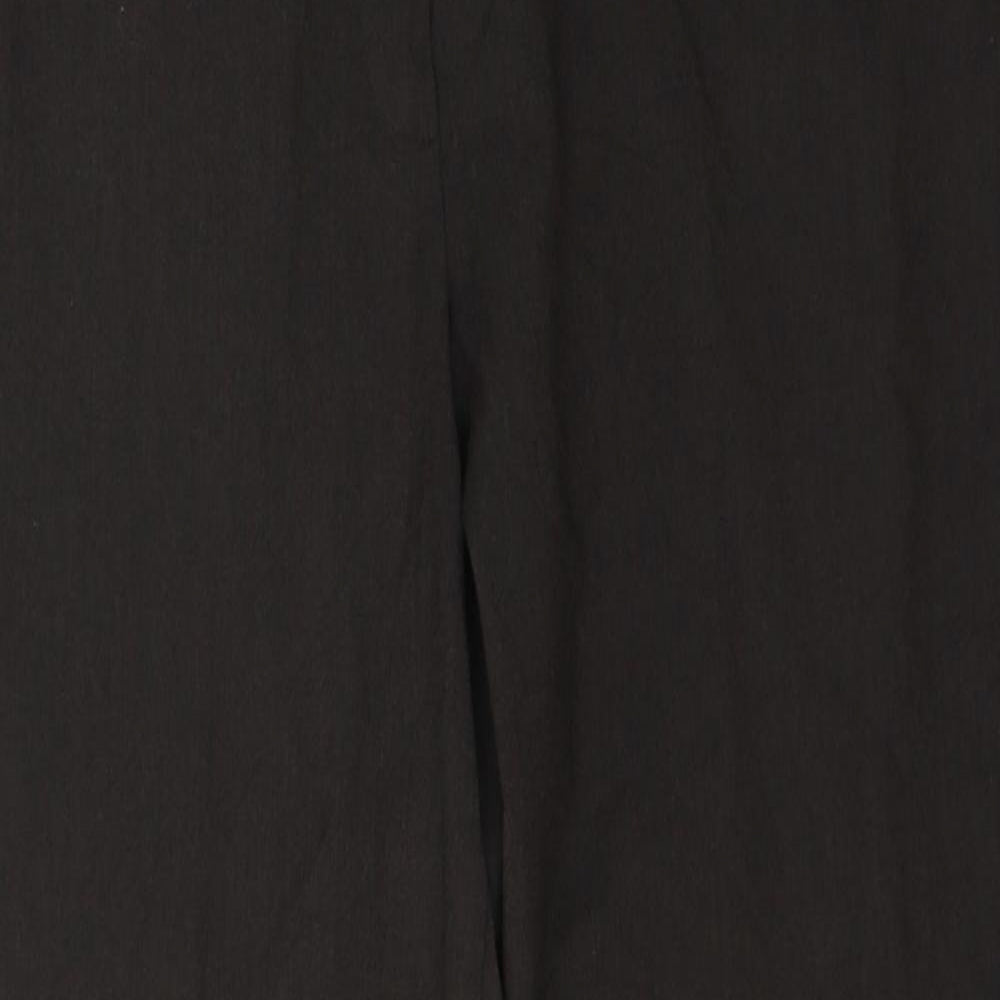 Marks and Spencer Womens Brown  Polyester Trousers  Size 12 L28 in Regular Button