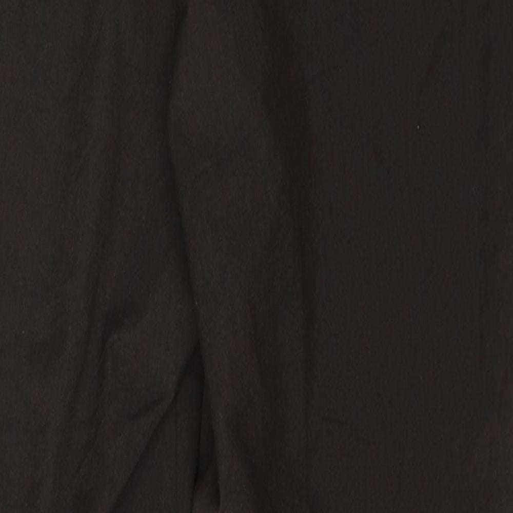 Marks and Spencer Womens Brown  Polyester Trousers  Size 12 L28 in Regular Button