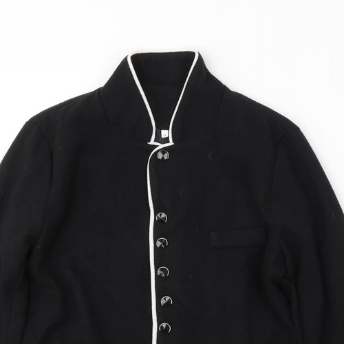 Preworn Womens Black  Polyester Jacket Blazer Size M