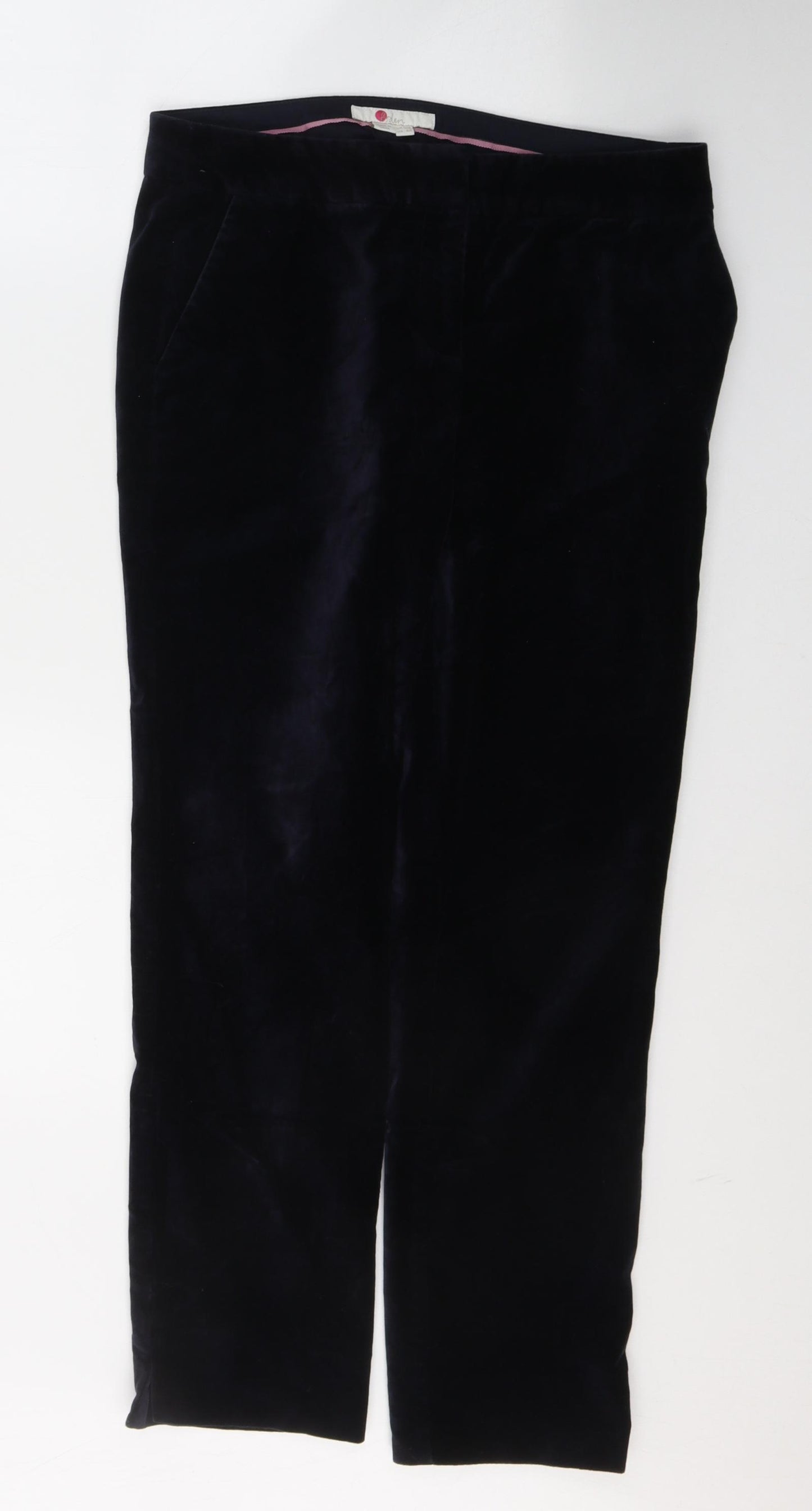 Boden Womens Purple  Cotton Cropped Trousers Size 10 L26 in Regular Button