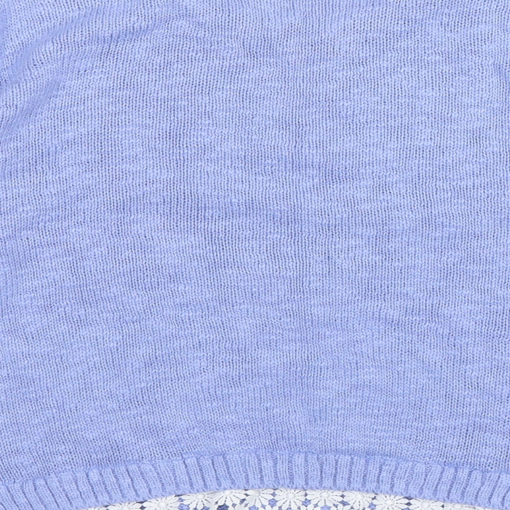 George Womens Purple Round Neck  Cotton Pullover Jumper Size 18