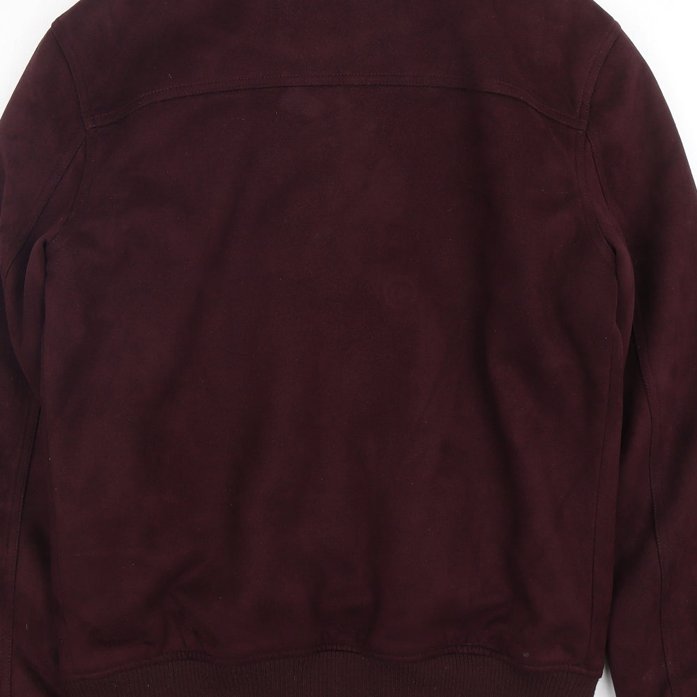 River island  Mens Purple   Bomber Jacket Jacket Size M  Zip