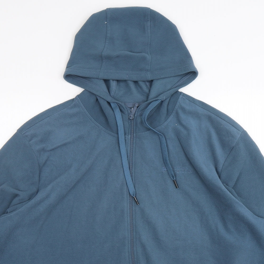 Mountain Warehouse Mens Green  Polyester Full Zip Hoodie Size XL