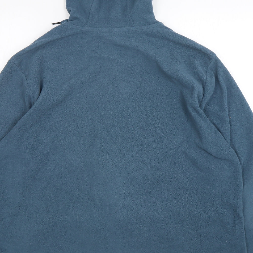 Mountain Warehouse Mens Green  Polyester Full Zip Hoodie Size XL