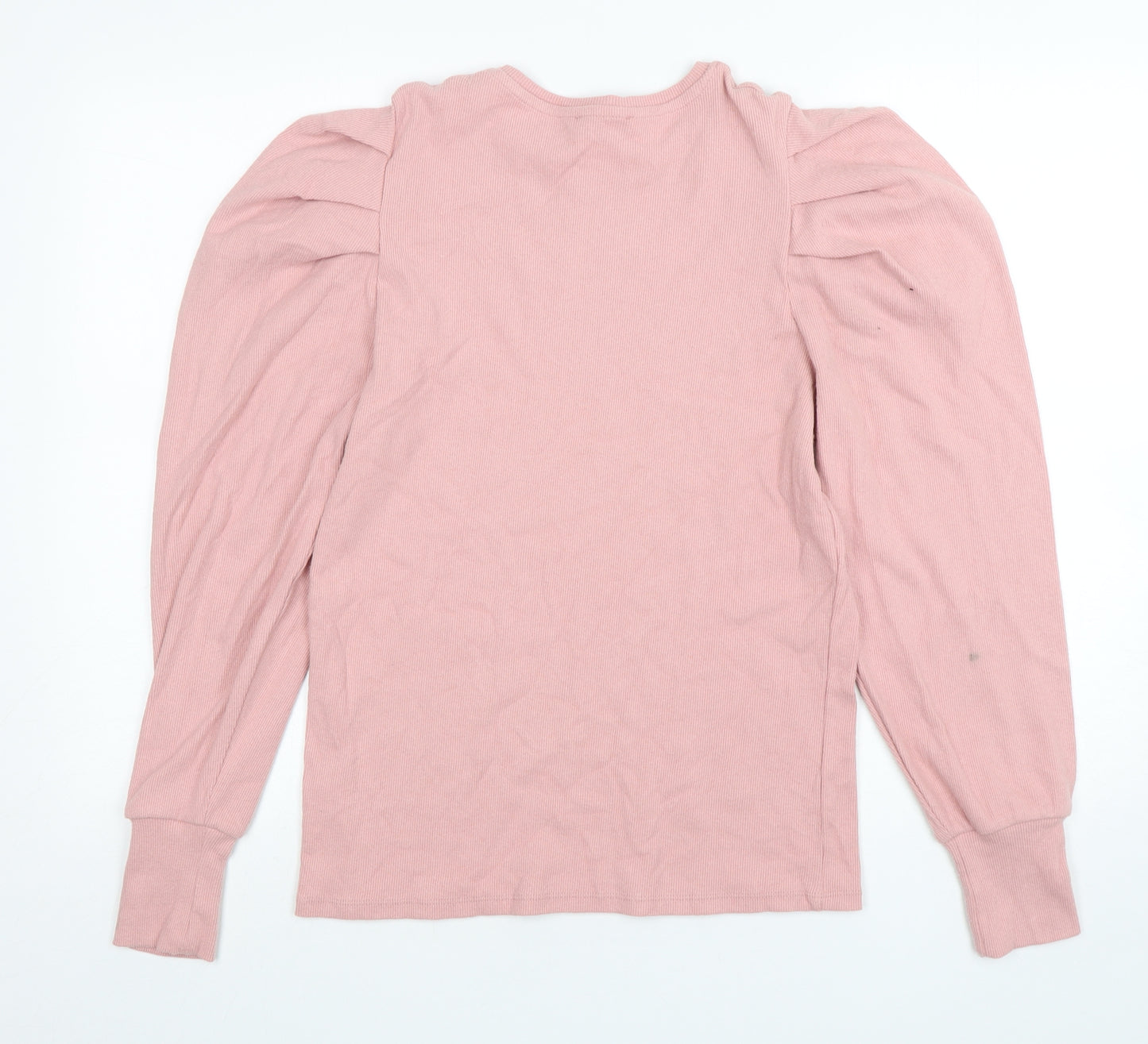 Papaya Womens Pink Round Neck  Cotton Pullover Jumper Size 14