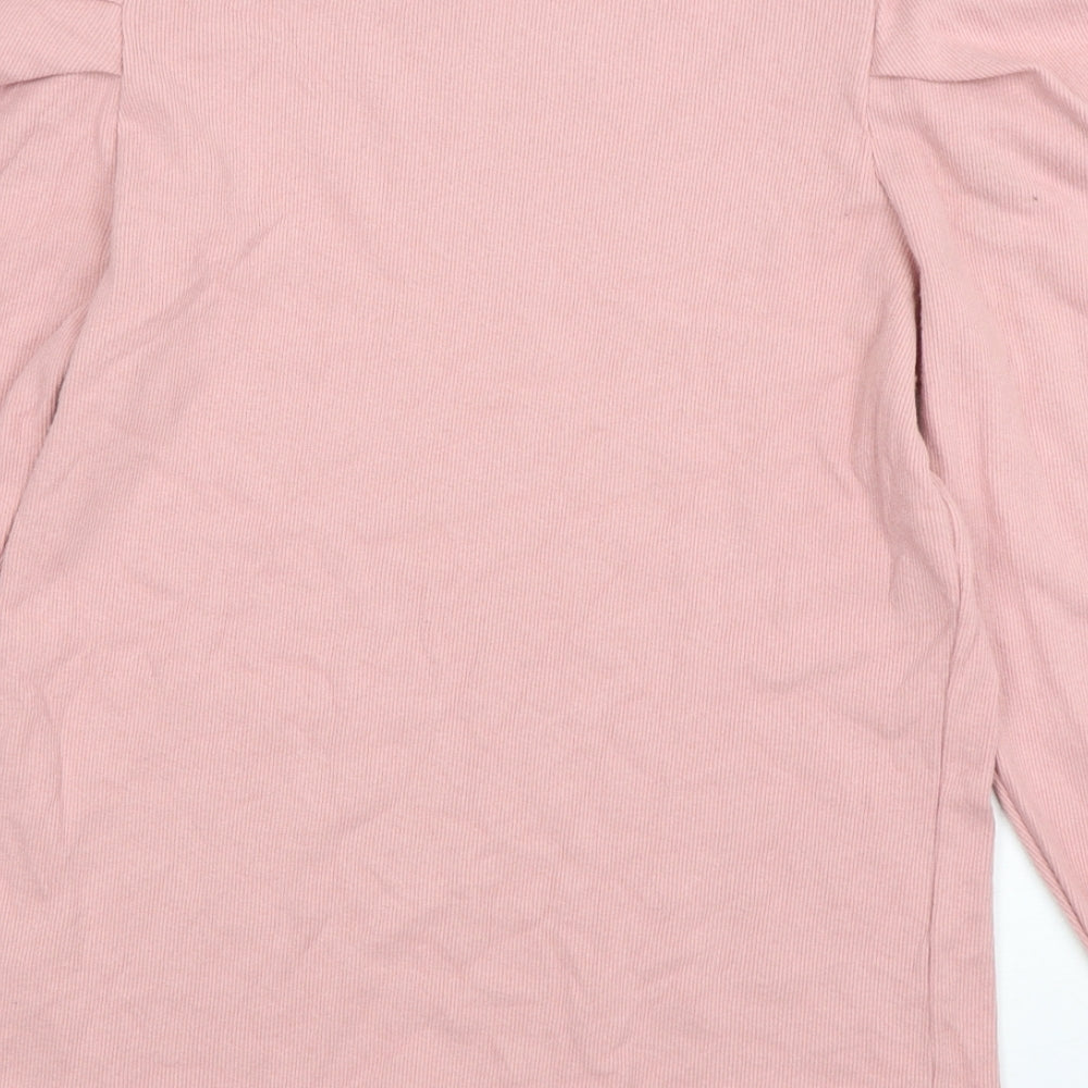 Papaya Womens Pink Round Neck  Cotton Pullover Jumper Size 14