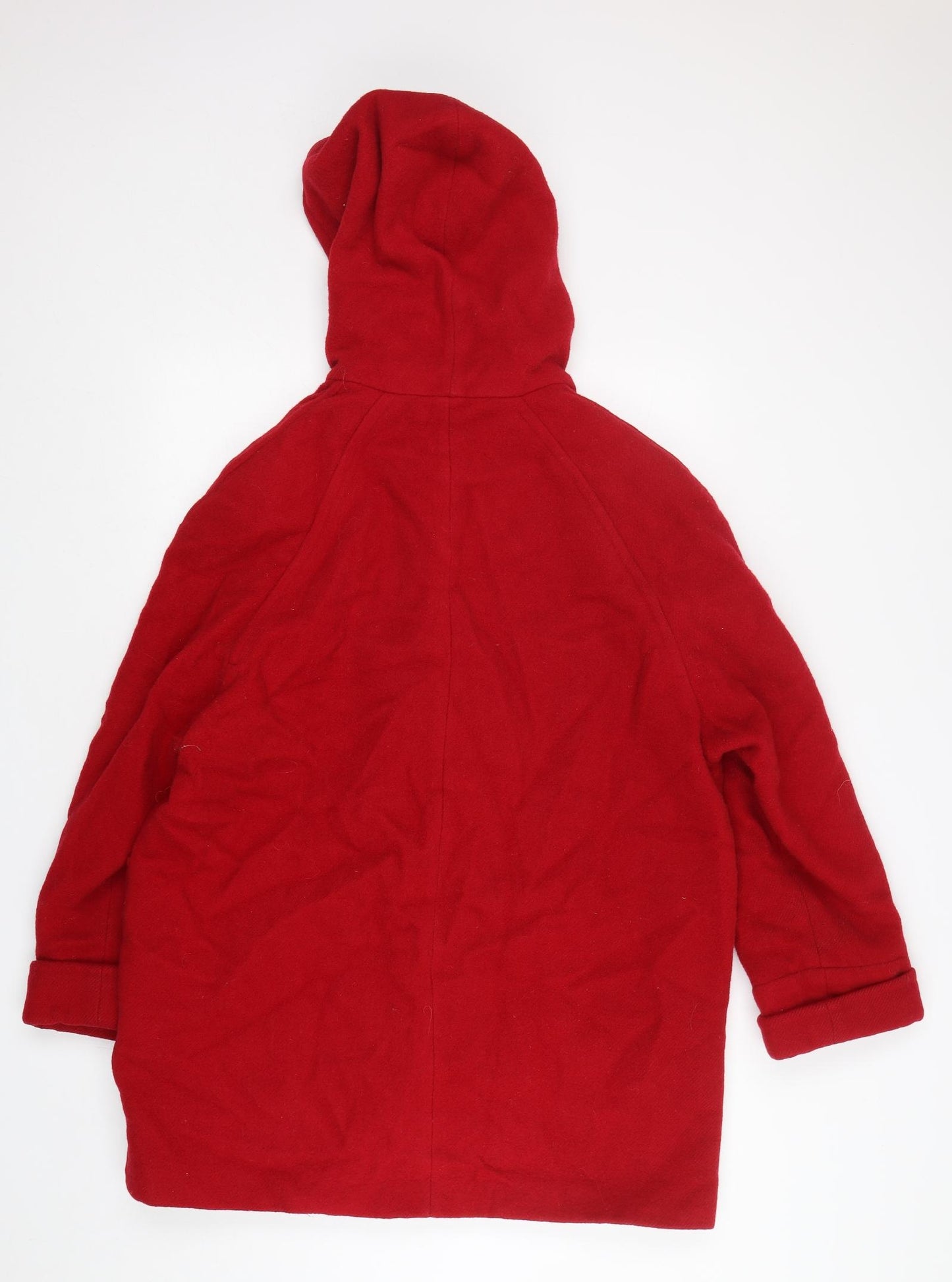 Essentials Womens Red   Overcoat Coat Size 18