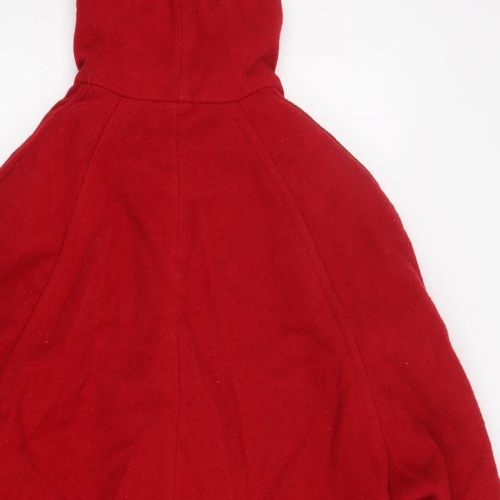 Essentials Womens Red   Overcoat Coat Size 18