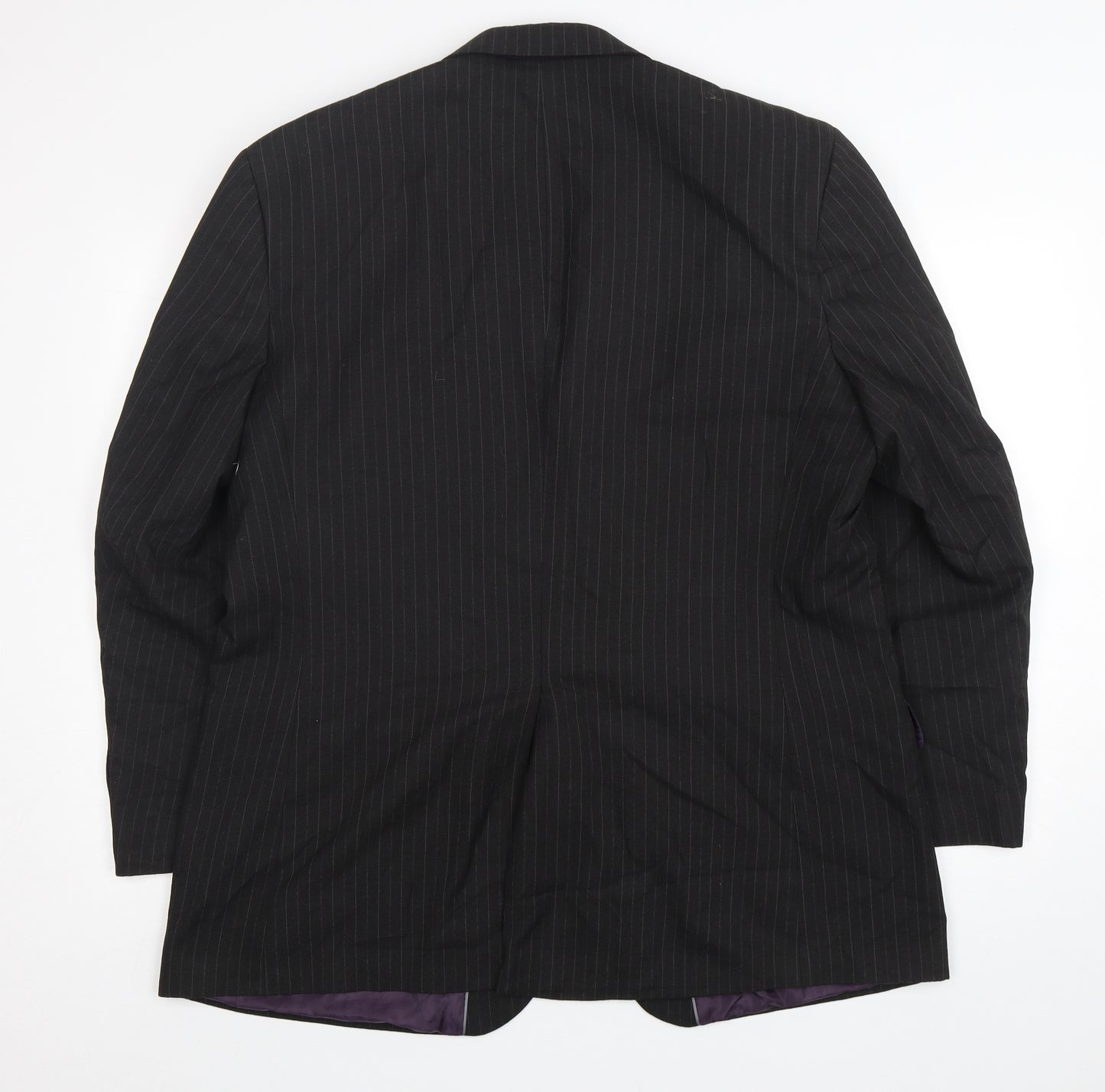 F&F Mens Grey Striped Polyester Jacket Suit Jacket