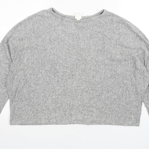 H&M Womens Grey  Polyester Pullover Sweatshirt Size M  Pullover