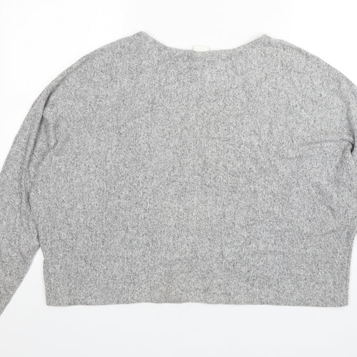 H&M Womens Grey  Polyester Pullover Sweatshirt Size M  Pullover