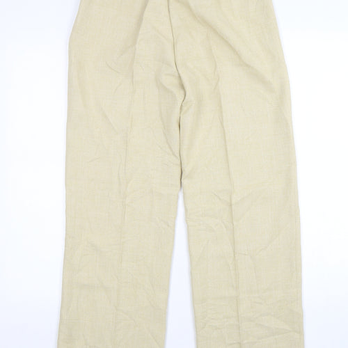 Portafina Womens Beige  Polyester Trousers  Size 10 L30 in Regular