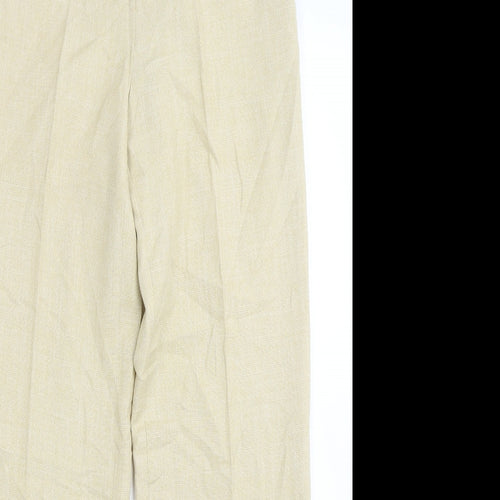 Portafina Womens Beige  Polyester Trousers  Size 10 L30 in Regular