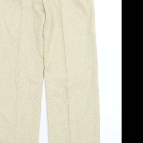 Portafina Womens Beige  Polyester Trousers  Size 10 L30 in Regular