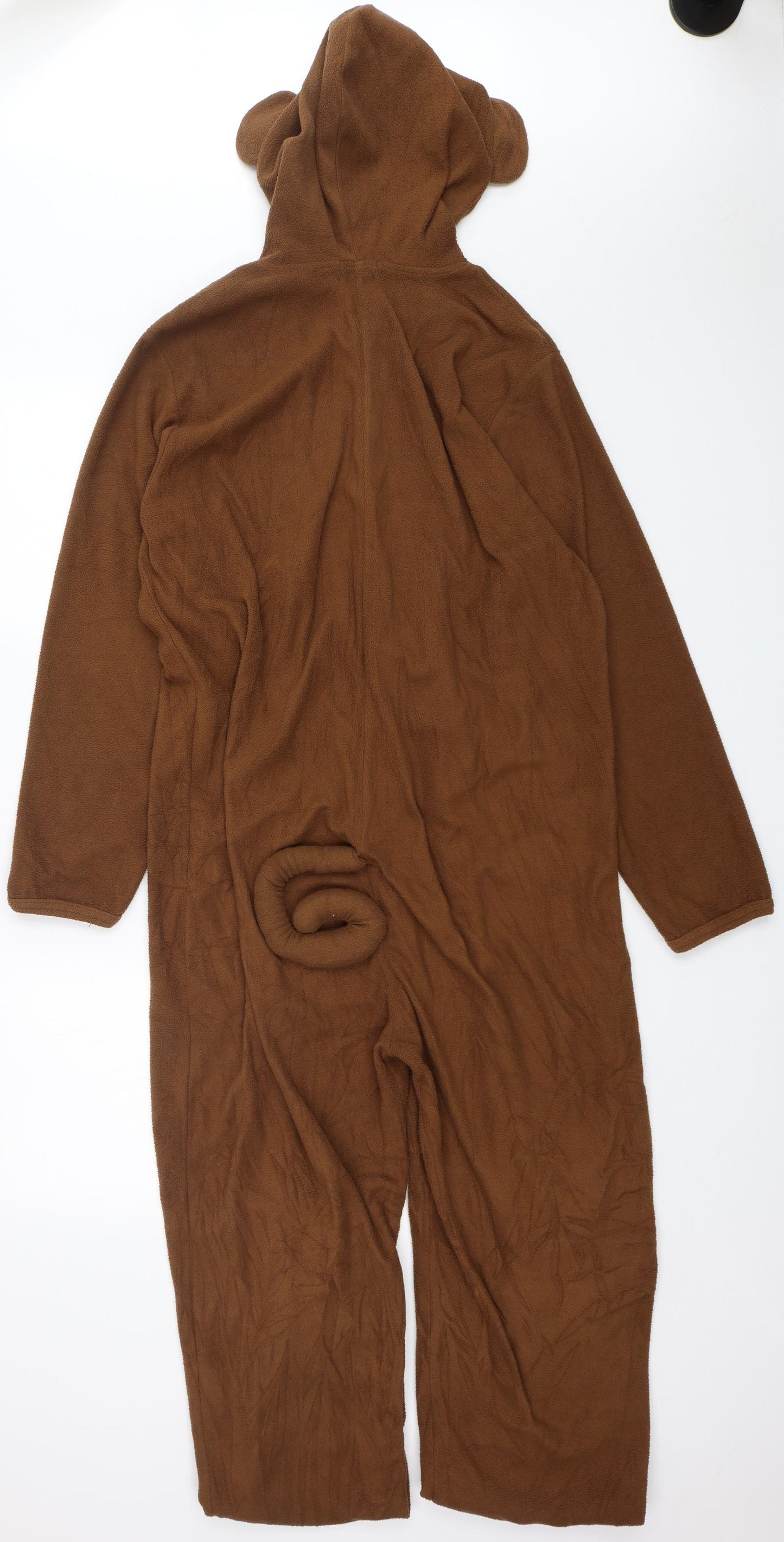 Primark Mens Brown Solid Polyester  One Piece Size M  Zip - Monkey